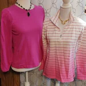 Pink Long Sleeve Tops